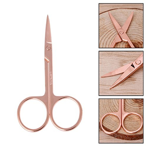 Tijeras para Cutículas de Primera Calidad, Multiusos, de Acero Inoxidable con Hojas Curvas - Tijeras de Manicura para Uñas, Cejas y Pestañas - Product Image 5