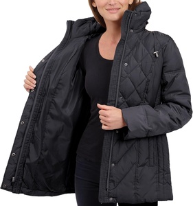 Vestes longues en peluche ODM fabriquées en usine pour femmes Logo personnalisé fabriqué à partir du meilleur matériau matelassé à l'intérieur chaud pour l'hiver - Product Image 1