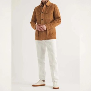 <b>Men</b>’s Brown <b>Suede</b> Field Leather <b>Jacket</b> – Custom Made Fit - Product Image 2