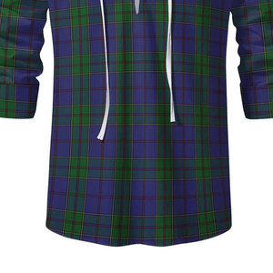 Camisa Escocesa Tradicional Jacobita Ghillie Kilt de Tartán Negro para Hombre con Cordones, Venta al por Mayor, OEM ODM - Product Image 4