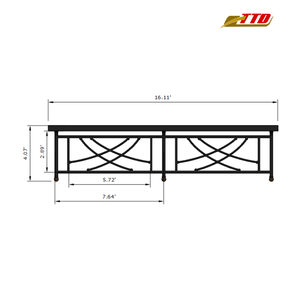 Rampe de balcon décorative en fer forgé avec design personnalisé pour la décoration intérieure et extérieure du balcon - Product Image 5