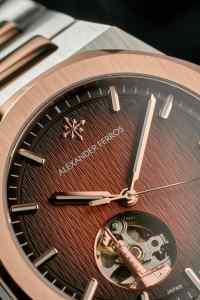Montre mécanique automatique pour homme Alexander Ferros 9292D/08 Sapphire, bouton poussoir, fermoir caché, acier inoxydable, résistante à l'eau, sport, ronde - Product Image 6