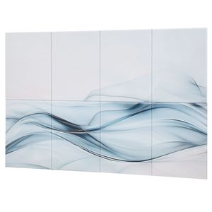 Set di 8 Pannelli Acustici Decorativi Autoadesivi 47,24 X 23,62 X 0,4 Pollici, Piastrelle Fonoassorbenti per l'Isolamento Acustico - Product Image 1