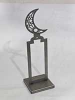 Support de table décoratif en fer de style arabesque islamique de luxe |   Décoration Ramadan Eid à motif vertical découpé au laser, art arabe, cadeau