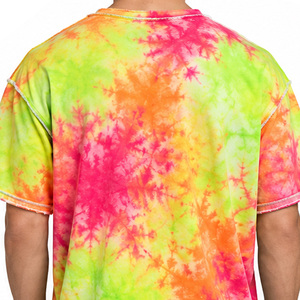 T-shirt homme teint à froid 100% coton coupe ample col rond manches courtes mode personnalisé vente en gros vêtements en vrac OEM - Product Image 6