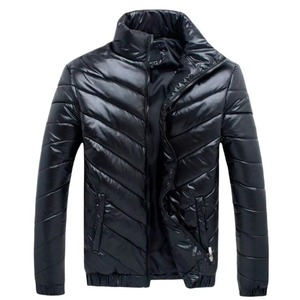 <b>Pink</b> Ombre Black Navy Custom Glossy Puffer <b>Jacket</b> Men Stand Collar Hooded Quilted Winter Coat OEM Factory Premium Streetwear - Product Image 2