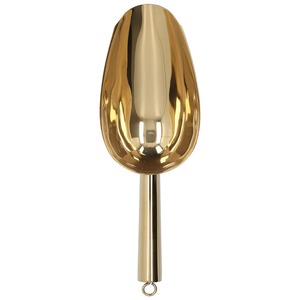 Cuillère à glace en métal doré de luxe, accessoire de service de bar haut de gamme, cuillère à glace dorée, outil de bar minimaliste, cuillère de service en métal réutilisable - Product Image 5