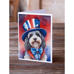 การ์ด A7สไตล์ธิเบตเทอร์เรียรักชาติอเมริกันแปลกๆแพ็คการ์ดเปล่า8ใบพร้อมซองการ์ดอวยพรขนาด5x7 - Product Image 2