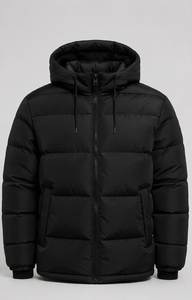 Blouson d'hiver matelassé pour homme 2023, rouge, avec logo frontal, à capuche, fermeture éclair, coupe-vent, doublé, séchage rapide, respirant, léger - Product Image 2