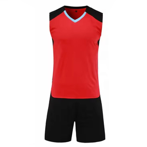 High Quality <b>Volleyball</b> Uniform <b>Set</b> Adults 100% Polyester Mesh Breathable Quick Dry Reversible Training Volley Ball Team Uniform - Product Image 5