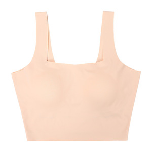 Custom Logo Seamless Sports <b>Bra</b> For Women <b>Stretch</b> Yoga Workout Running Gym Fitness Training Activewear Top - Product Image 2