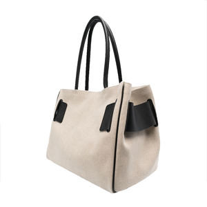 Bolso Bandolera de Cuero Genuino para Mujer, Forro de Lona, Cierre de Cremallera, Duradero, Moderno, para Uso Diario, Ecológico, Personalizable, Bolso de Compras - Product Image 1