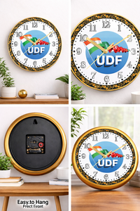 Reloj de Pared de Alta Calidad con Impresión Personalizada de Temática Política para Sala de Estar - Edición Navidad y Acción de Gracias - Product Image 3