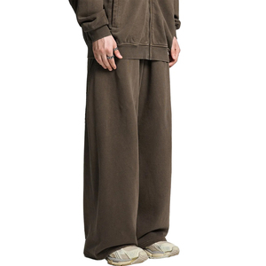 Pantalones Deportivos Casuales con Logotipo Personalizado al por Mayor, Pantalones Deportivos de Pierna Ancha 100% Algodón, Pantalones Deportivos de Pierna Recta para Hombre, Estilo Universitario - Product Image 5