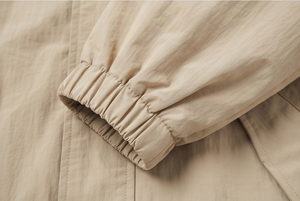 Chaqueta Cortavientos para Hombre con Capucha, Abrigo Largo Impermeable, Informal, Holgado, de Poliéster, con Bolsillos y Cremallera, de Secado Rápido - Product Image 5