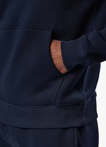Ensemble de survêtement bleu marine à capuche pour homme, en molleton, décontracté, pantalon de jogging, manches longues, couleur unie, respirant, coupe classique, pour l'automne - Product Image 6