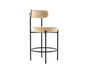 Modern Industrial Bar Chair Metal Frame Upholstered <b>Seat</b> with Backrest Counter Height <b>Stool</b> for Cafe & Restaurant Furniture - Product Image 1