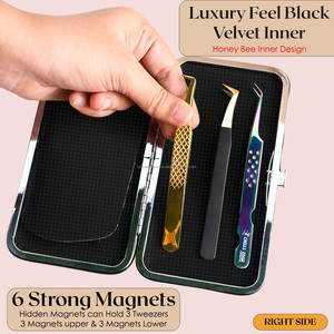 Étui magnétique pour pince à cils kit de pince à cils étui vide pour pince à cils pour ensembles de 6 pièces vente en gros - Product Image 4