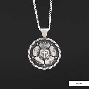 Colgante BOJ RCJ 004 Victoriano Personalizado Rosacruz Hecho a Mano en Plata de Ley, Cruz de la Rosa, Símbolo Alquímico, Precio Bajo en Oferta - Product Image 5