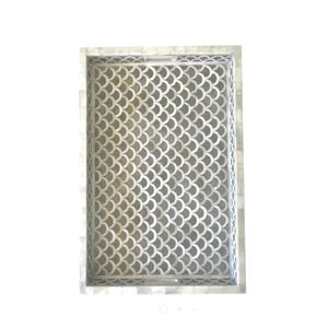 Bandejas Rectangulares Hechas a Mano, Bandejas Grises para Servir, Estilo Indio con Incrustaciones de Hueso, Decoración Elegante de Madera para el Hogar, Dubái, Arabia Saudita - Product Image 1