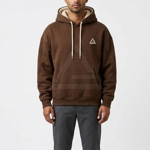 Outdoor <b>Sherpa</b> Hoodies Men Winter Hoodie With Fleece Lined Interior Adjustable Hood Kangaroo Pocket And Premium Quality - Product Image 3