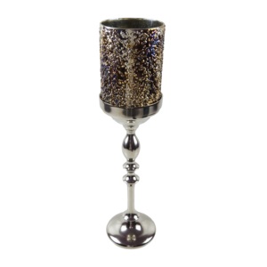 Mosaic <b>Hurricane</b> Candle Stand Silver Finishing Solid Metal Candle Holder <b>Lanterns</b> Indoor Decor T-light Holder <b>Lanterns</b> - Product Image 1