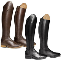 Bottes d'équitation en cuir lisse, hauteur genou, chaudes pour l'automne et l'hiver, personnalisables, pour l'équitation en montagne, nouveau modèle 2026