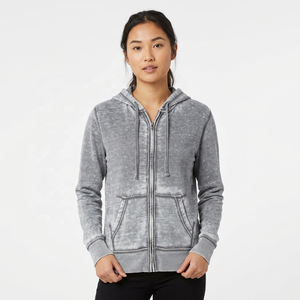Men's Gray <b>Hooded</b> <b>Zip</b>-Up Sweatshirt Regular Fit Casual French Terry Cotton Hoodie with Pockets Autumn Wear - Product Image 4