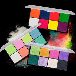 พาเลทเพ้นท์หน้า 8 สี ฝาใส เนื้อแมทท์และชิมเมอร์ เม็ดสีแน่น สำหรับแต่งหน้าเพ้นท์ตัว สำหรับฮาโลวีน คอสเพลย์ - Product Image 5