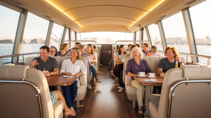 Bateau de passagers en alliage d'aluminium et fibre de verre UBI 1775, personnalisé, 75 passagers, 17,6 m, moteur hors-bord à essence 300 CV, yacht télécommandé - Product Image 3