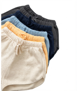 Shorts Casuales de Punto para Mujer con Bolsillos, Cintura con Cordón Ajustable, Corte Regular, Color Sólido, Tela de Algodón Transpirable - Product Image 2