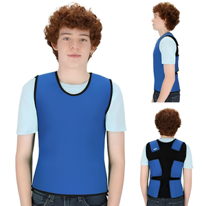 Gilet de compression sans manches pour enfants, sous-vêtement de sport haute performance pour l'entraînement en salle de sport, 100 % polyester respirant - Product Image 3