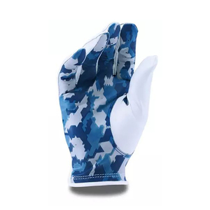 Golf Glove White <b>Blue</b> Camouflage Genuine Leather Right Hand Non Slip Hook And Loop Unisex Sports Glove Unisex Sports Glove - Product Image 4