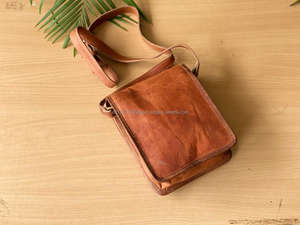 Sac à main élégant en cuir de chèvre pour femme, sacoche à bandoulière, Vintage, fait-main, nouveau modèle, 9x11 pouces - Product Image 5