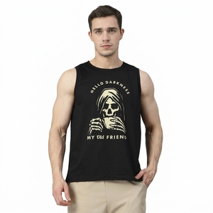 Chaleco Deportivo de Verano para Hombre, Camiseta sin Mangas de Algodón, Corte Ajustado, Estilo Casual, Transpirable - Product Image 1