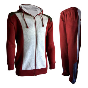 Ensemble de survêtement pour femme, color block, à capuche, fermeture éclair, manches longues, décontracté, sportif, polyester et coton, automne, coupe classique - Product Image 1