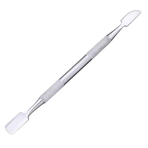 Pousse-cuticules en métal pour salon, outil professionnel de manucure et pédicure, en acier inoxydable - Product Image 1