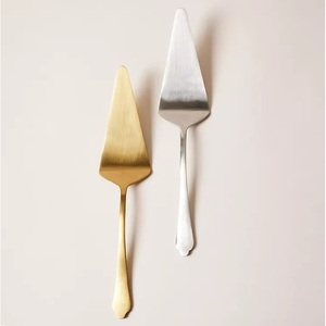 High Quality Stainless Steel <b>Cake</b> Serving <b>Set</b> Gold & Silver Mirror Polish Pie Spatula Tools with <b>Stands</b> Made in India - Product Image 1