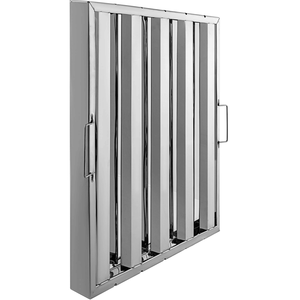 Pack de 6 filtres commerciaux pour hotte aspirante, 19,5 L x 19,5 H pouces, en acier inoxydable 430 avec 4 rainures, filtre à graisse pour hotte aspirante - Product Image 6