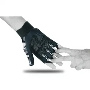 Guantes Deportivos de Medio Dedo Unisex, Negros, Grises, de Camuflaje, con Malla Transpirable y Correa para la Muñeca, para Levantamiento de Pesas - Product Image 5