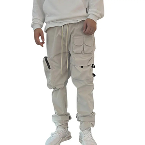 Pantalon de jogging pour homme personnalisé, léger, imperméable, respirant, à cordon de serrage, avec poches, 100% polyester, style décontracté - Product Image 2