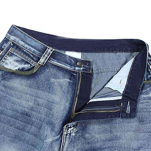 Pantalones Cortos Cargo de Mezclilla Azul Casual para Hombre, Diseño con Múltiples Bolsillos y Rayas, Personalizados, 100% Algodón, Venta al Por Mayor de Fábrica - Product Image 5