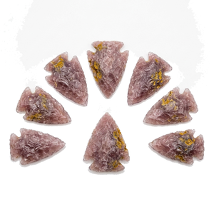 Puntas de flecha de piedra de cuarzo fresa natural, puntas de flecha de jaspe elegante curativas, gemas para mayoristas de cristales - Product Image 5