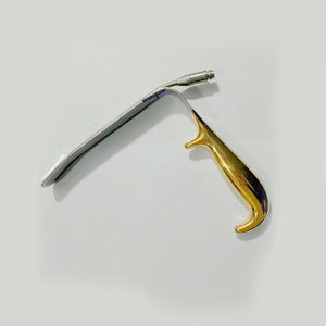 Top Quality Ferreira Breast Augmentation Retractor Fiber <b>Optic</b> Gold Handle Surgical <b>Instruments</b> With Suction Tube - Product Image 3