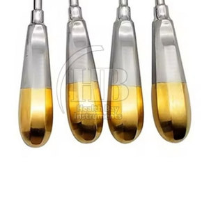 Ensemble d'élévateurs dentaires manuels réutilisables en acier inoxydable de bonne qualité HEALTH BAY INSTRUMENTS avec certification CE - Product Image 2