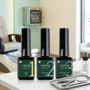 KRALLE Kit de Réparation des Ongles en Gel – Base Réparatrice et Correcteur de Douleur pour Ongles Incarnés – Top Coat Sans Essuyage 6ml Chaque Emballage Individuel - Product Image 1