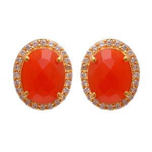 Pendientes de Plata de Ley 925 Maciza, Chapados en Oro, Hechos a Mano, Clásicos, Vintage, con Cornalina Natural, Estilo Antiguo, Regalo de Compromiso - Product Image 3