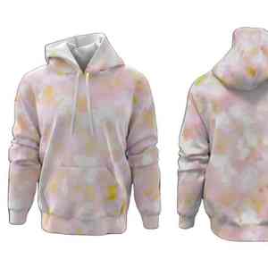 Sweat à capuche personnalisé coupe classique en molleton polyester-coton 300g avec logo frontal, séchage rapide, épaules tombantes, respirant, pour homme, saison hiver - Product Image 2