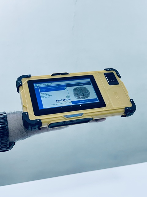 Mantra MOXA73 Portable Rugged Android Biometric Tablet | FAP30 Fingerprint + Face + QR/Barcode | 7-Inch IPS LCD | 4G | Stock