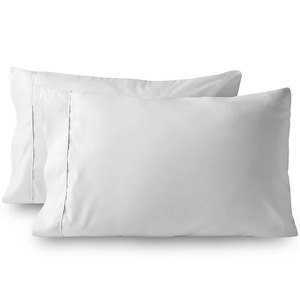 ปลอกหมอนผ้าฝ้ายสีขาว ทรงสี่เหลี่ยมผืนผ้า ปิดแบบซองจดหมาย ระบายอากาศได้ดี สไตล์เรียบง่าย สำหรับใช้ในบ้าน - Product Image 1